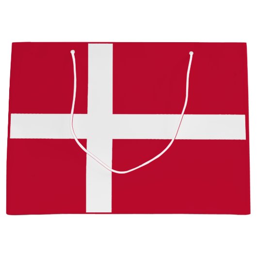 Deense vlag groot cadeauzakje (Voorkant)