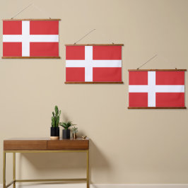 Deense vlag hangend wandkleed