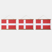 Deense vlag hangend wandkleed (Driedubbel)