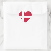 Deense vlag hart sticker (Tas)