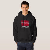 Deense vlag  hoodie (Voorkant volledig)