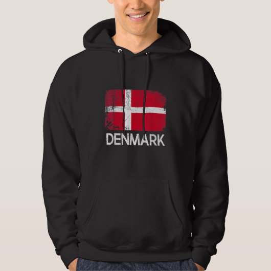 Deense vlag  hoodie (Voorkant)