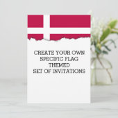 Deense vlag kaart (Staand voorkant)