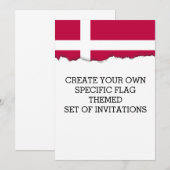 Deense vlag kaart (Voorkant / Achterkant)