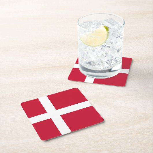 Deense vlag kartonnen onderzetters (Insitu)