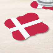Deense vlag kartonnen onderzetters (Gekanteld)