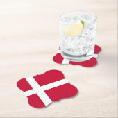 Deense vlag kartonnen onderzetters (Insitu)