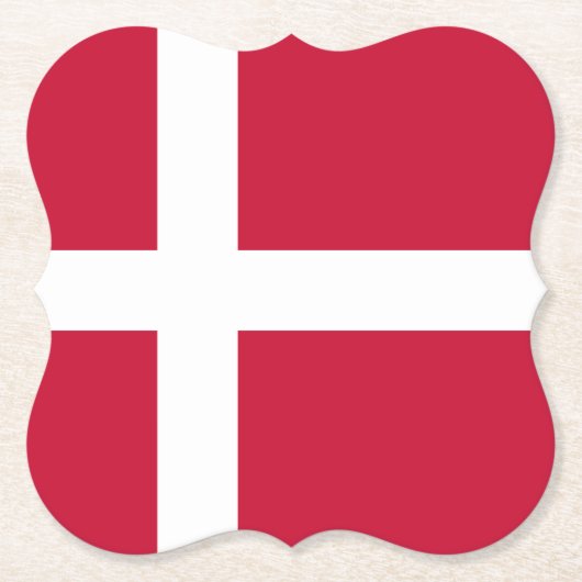 Deense vlag kartonnen onderzetters (Voorkant)
