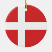 Deense vlag keramisch ornament (Voorkant)