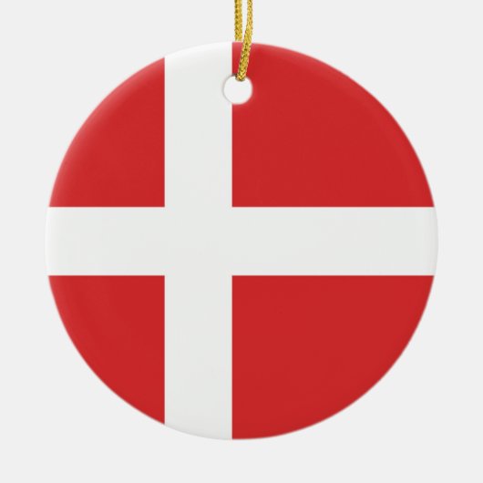 Deense vlag keramisch ornament (Voorkant)