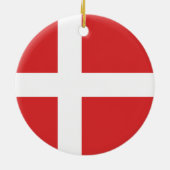 Deense vlag keramisch ornament (Achterkant)