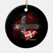 Deense vlag keramisch ornament (Voorkant)