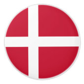 Deense vlag keramische knop (Voorkant)