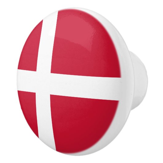 Deense vlag keramische knop (Rechts)