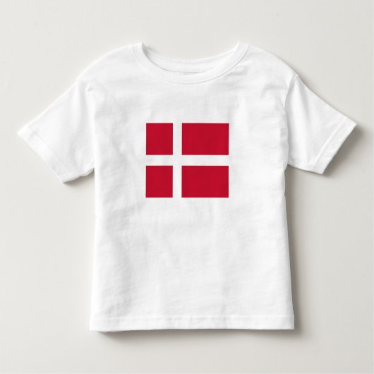 Deense vlag kinder shirts (Voorkant)