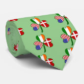 Deense Vlag Klaver Stropdas (Opgerold)