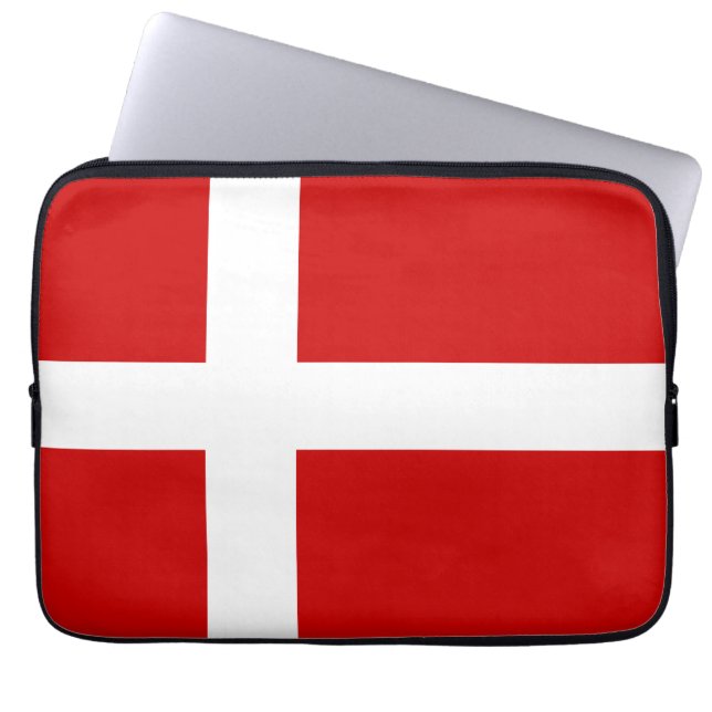 Deense vlag laptop sleeve (Voorkant)