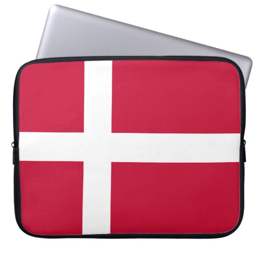 Deense vlag laptop sleeve (Voorkant)