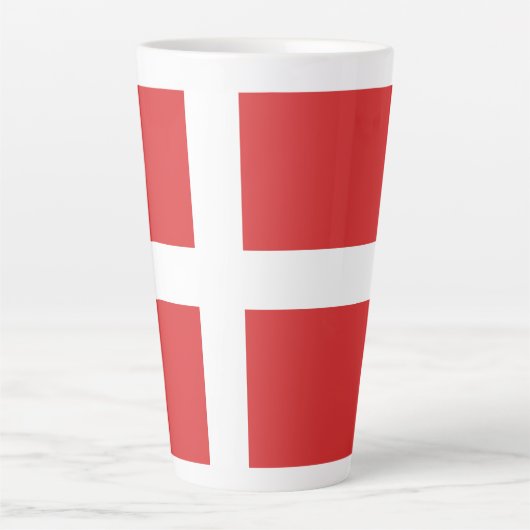 Deense vlag latte mok (Voorkant)
