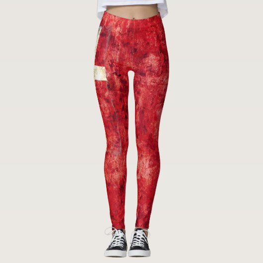 Deense vlag leggings (Voorkant)