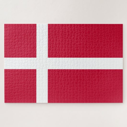 Deense vlag legpuzzel (Horizontaal)