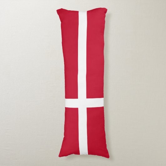Deense vlag lichaamskussen (Voorkant Verticaal)