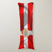 Deense vlag lichaamskussen (Voorkant Verticaal)