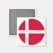 Deense vlag magneet (Voorkant / Achterkant)