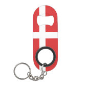 Deense vlag mini flessenopener (Voorkant)