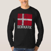 Deense vlag Nationale Pride Roots Land Familie N T-shirt (Voorkant)