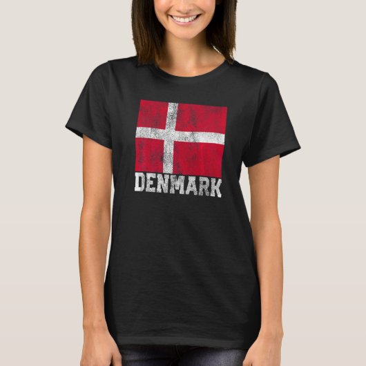 Deense vlag Nationale Pride Roots Land Familie N T-shirt (Voorkant)
