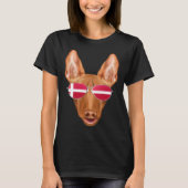 Deense Vlag Oud-Engelse Schaapshond Hond Denemarke T-shirt (Voorkant)