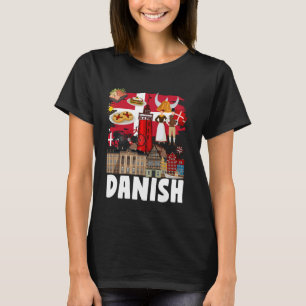 Deense vlag outfit idee voor kinderen Denemarken v T-shirt