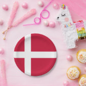 Deense vlag papieren bordje (Feest)