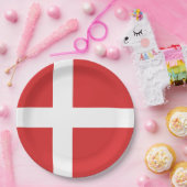 Deense vlag papieren bordje (Feest)