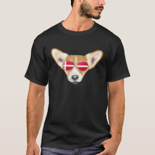 Deense Vlag Pembroke Welsh Corgi Hond Denemarken P T-shirt