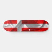 Deense vlag persoonlijk skateboard (Horizontaal)