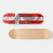 Deense vlag persoonlijk skateboard (Horizontaal)