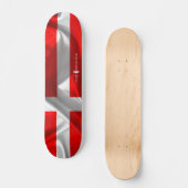 Deense vlag persoonlijk skateboard (Voorkant)