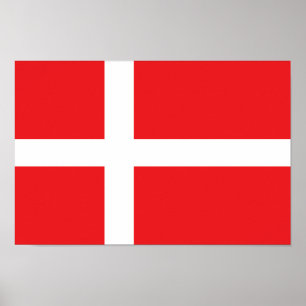 Deense vlag poster