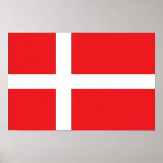 Deense vlag poster (Voorkant)