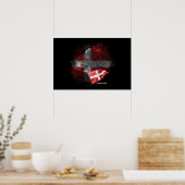 Deense vlag poster (Keuken)