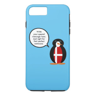 Deense Vlag Pratende Mevrouw Pinguïn Persoonlijk Case-Mate iPhone Case
