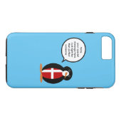 Deense Vlag Pratende Mevrouw Pinguïn Persoonlijk Case-Mate iPhone Case (Achterkant (Horizontaal))
