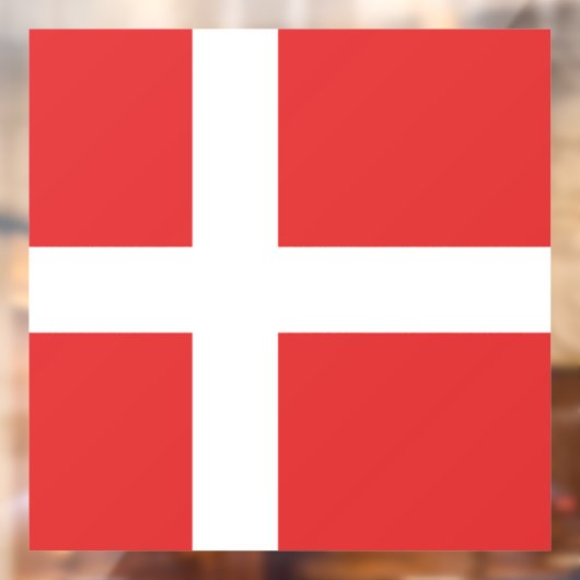 Deense vlag raamsticker (Vel 2)