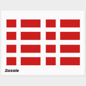 Deense vlag rechthoekige sticker (Vel)