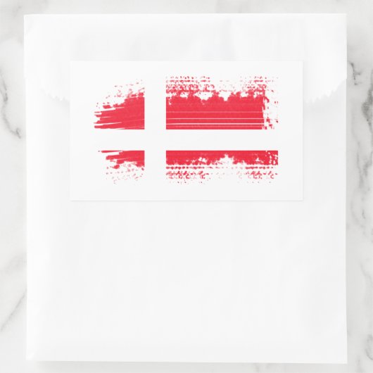 Deense vlag rechthoekige sticker (Tas)