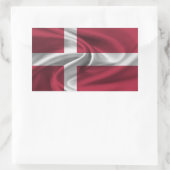 Deense vlag rechthoekige sticker (Tas)
