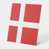 Deense vlag reclamebord met voetstuk (Voorkant)