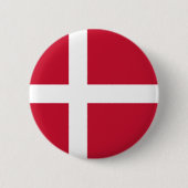 Deense vlag ronde button 5,7 cm (Voorkant)